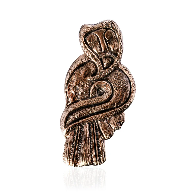 premium platinum brooch for women -Birdman Brooch, Bronze