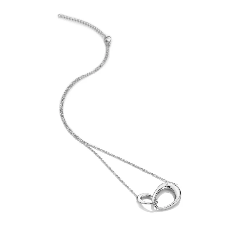 brushed silver necklaces for women -Hot Diamonds Sleek Necklace