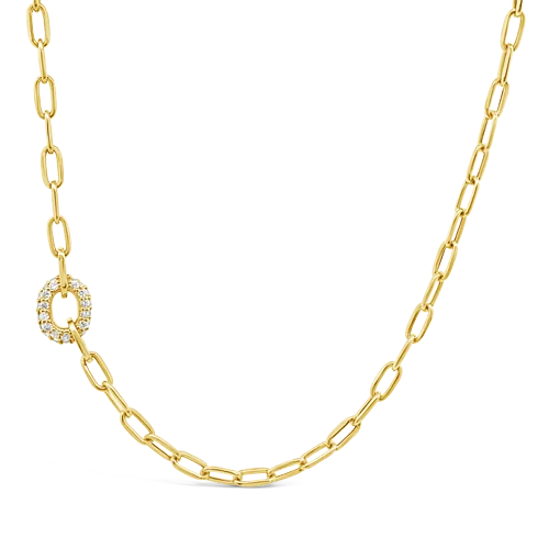 ladies gold necklaces dog pendants -Gold & Diamond Chain Necklace