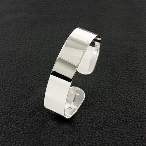 minimalist bar bracelets for women -Sterling Silver Cuff Bracelet