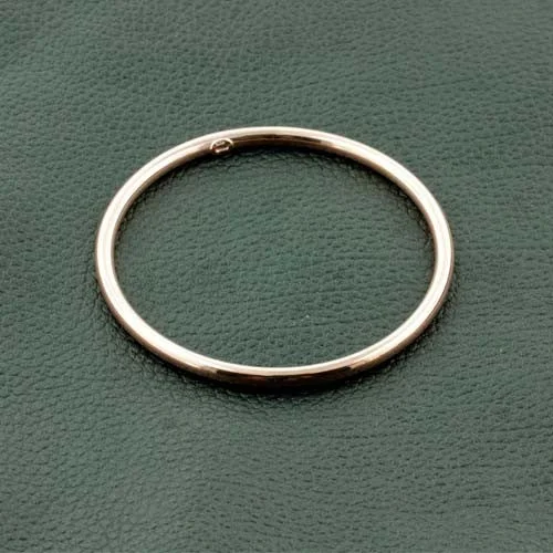 minimalist link bracelets for women -Rose Gold Plated Bangle Bracelet