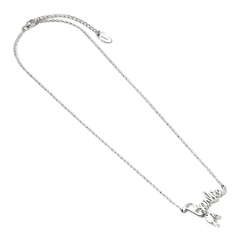 ladies necklaces twisted edges -Barbie Pendant & Necklace Logo & Silhouette (Sterling Silver)