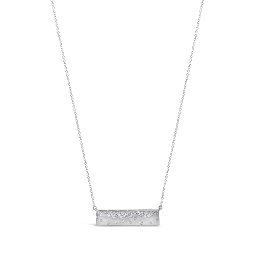 ladies necklaces chevron patterns -Diamond Bar Necklace