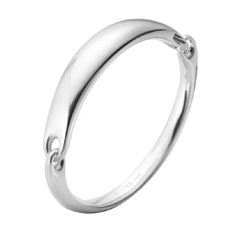 floral cutout bracelets for women -Silver Reflect ID Bangle