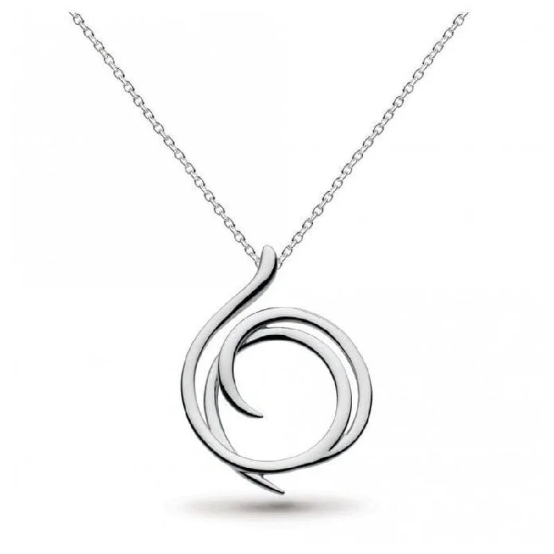 mosaic design necklaces for women -Silver Enwtine Helix Wrap Necklace