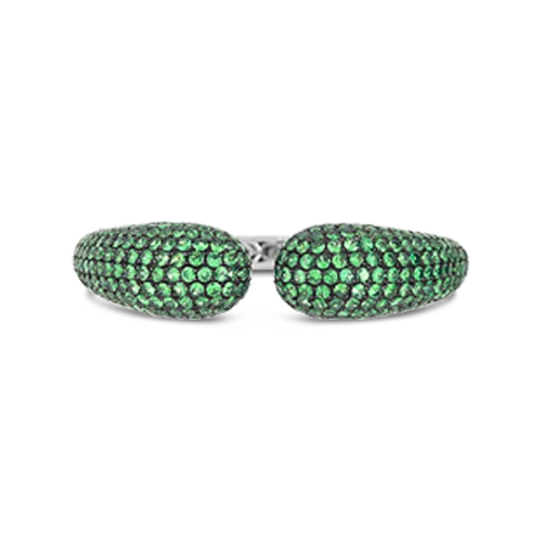 silver moon phase bracelets for women -Tsavorite Bangle Bracelet