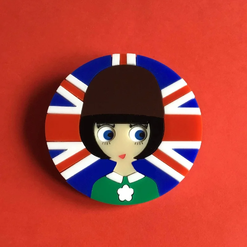 crisscross design brooch for women -LIZZY Union Jack Acrylic Brooch