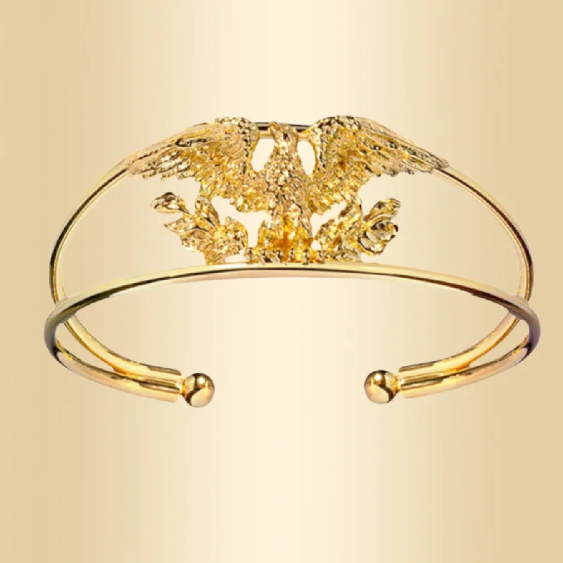 ladies tennis bracelets with diamonds -Eagle Bangle Bracelet