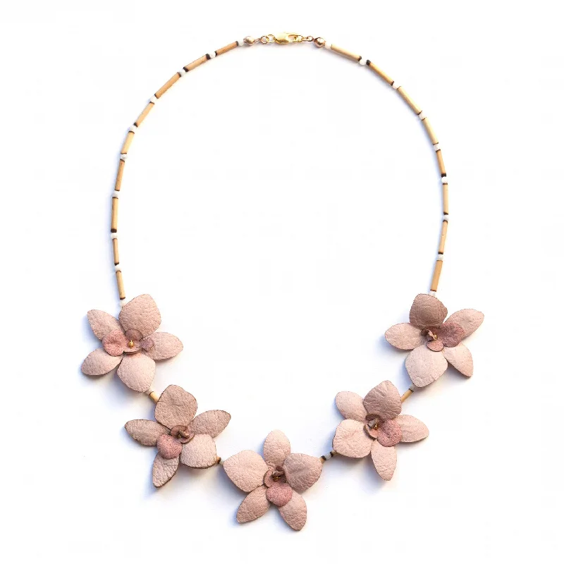 zigzag design necklaces for women -ORCHID BAMBOO . necklace