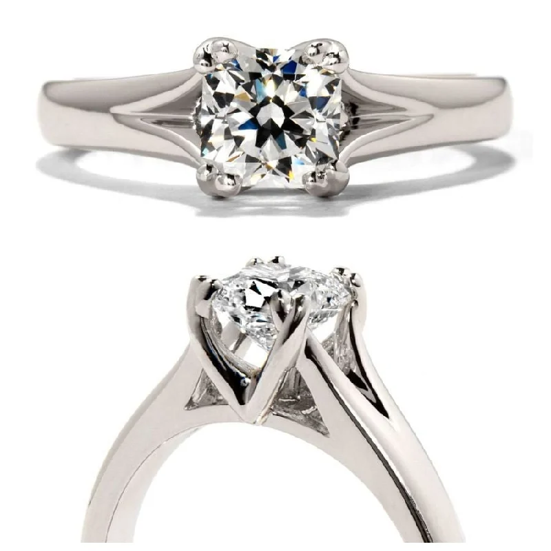 Ladies cultural charm rings -0.31ct Seduction Diamond Solitaire Platinum Ring