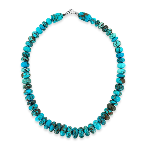 ladies rose gold necklaces dots -Egyptian Turquoise Necklace