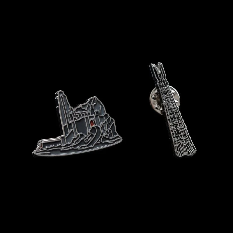 Ladies rose bloom rings -Lord of the Rings Collectors Pins 2-Pack Helm's Deep & Orthanc