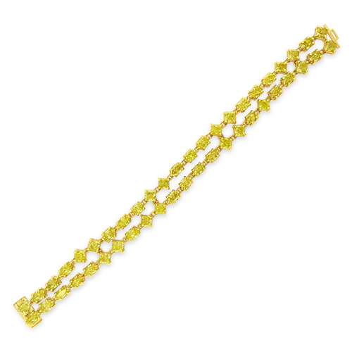 elegant charm bracelets for women gifts -Yellow Diamond Bracelet