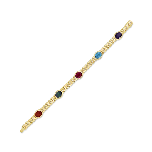 ladies gold bracelets intricate patterns -Multi-color Tourmaline Bracelet