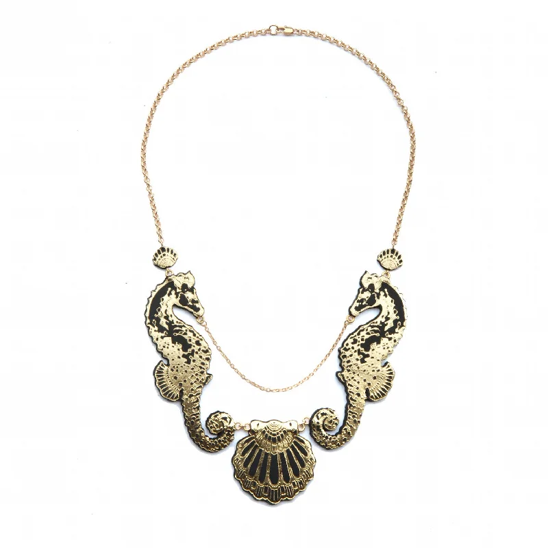 brushed gold necklaces for women -GROTTO . necklace