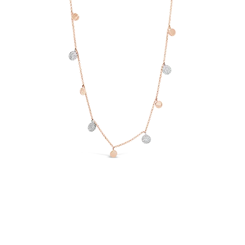 minimalist link necklaces for women -Diamond Disc Necklace