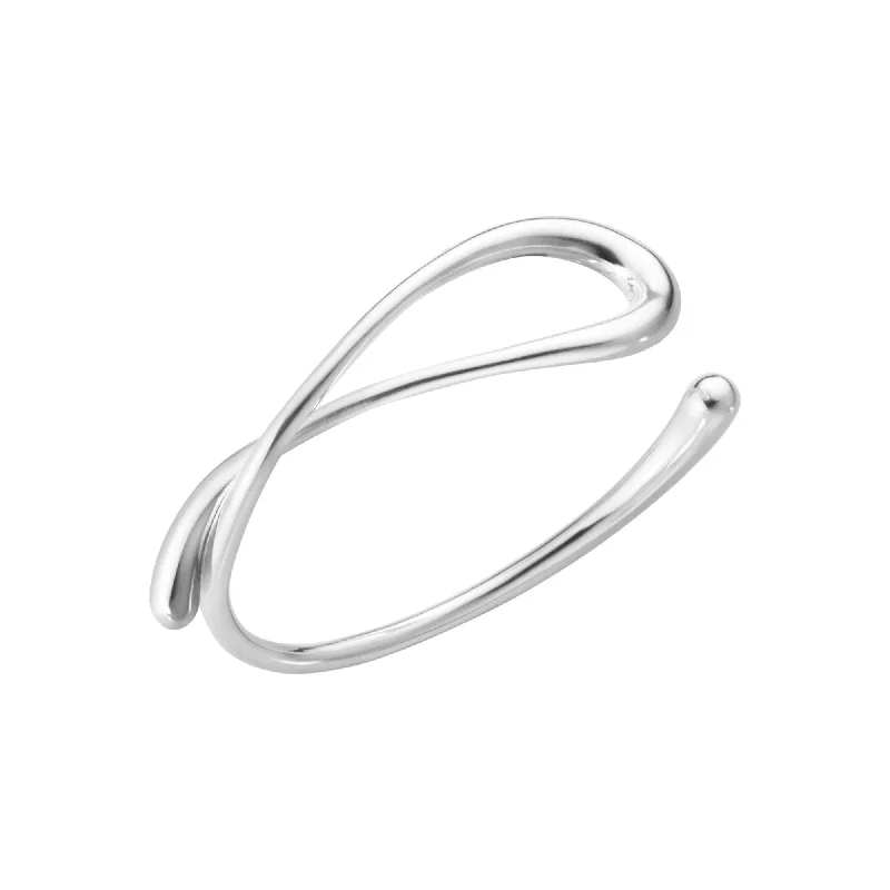 feather design bracelets for women -Silver Mercy Twist Bangle