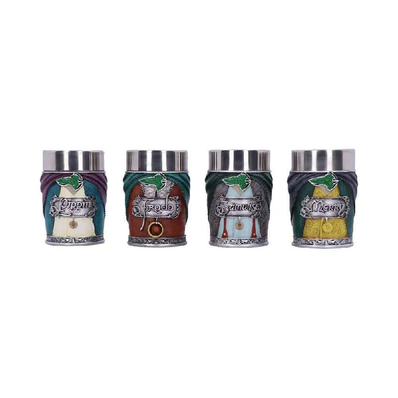 Ladies soft tone rings -Lord of the Rings Shotglass 4-Pack Hobbits