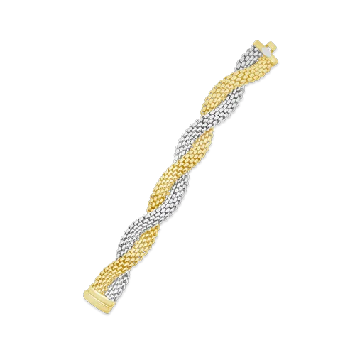 dotted texture bracelets for women -Twisted Fope Estate Bracelet