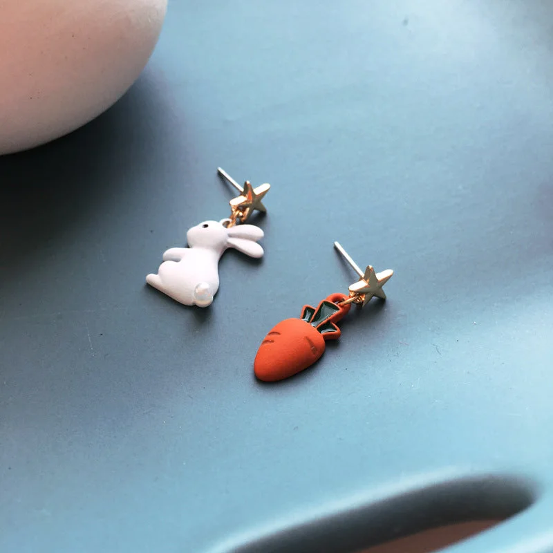 S925 Rabbit Stud Earrings