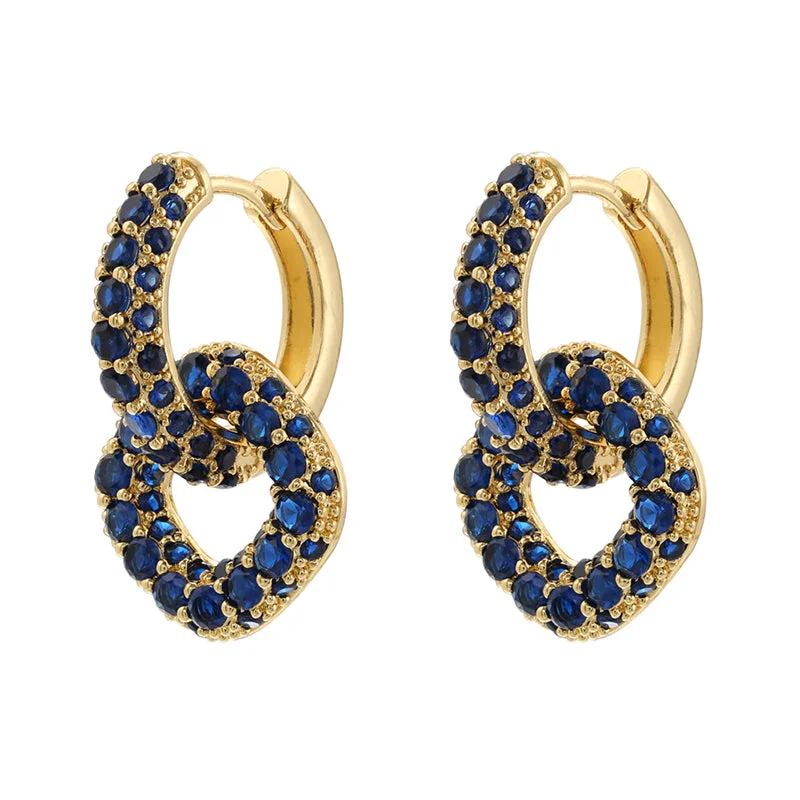 Golden Blue Diamond 1 Pair