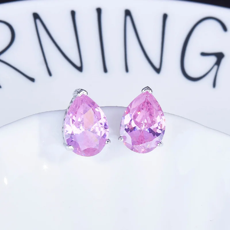 Pink Diamond Ear Studs [Price for One Pair]]