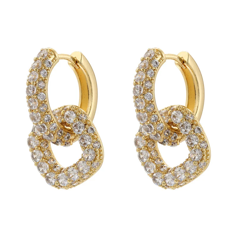 Golden White Diamond 1 Pair