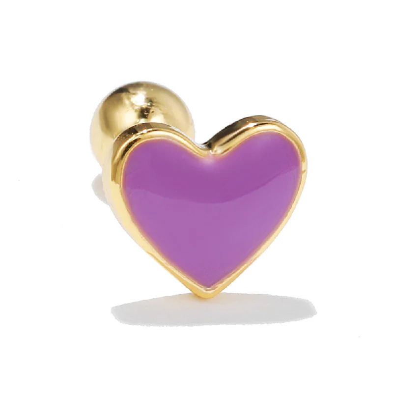 Peach Heart Purple