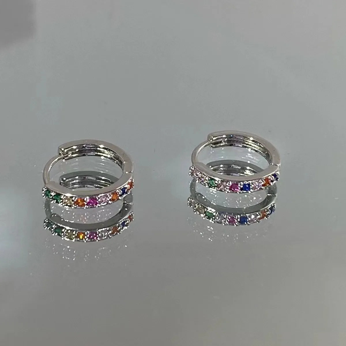 Color Zircon Earrings Pairs