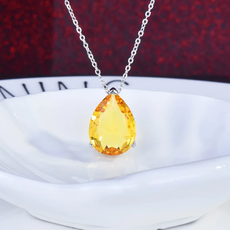 Yellow Diamond Pendant [without Chain]]