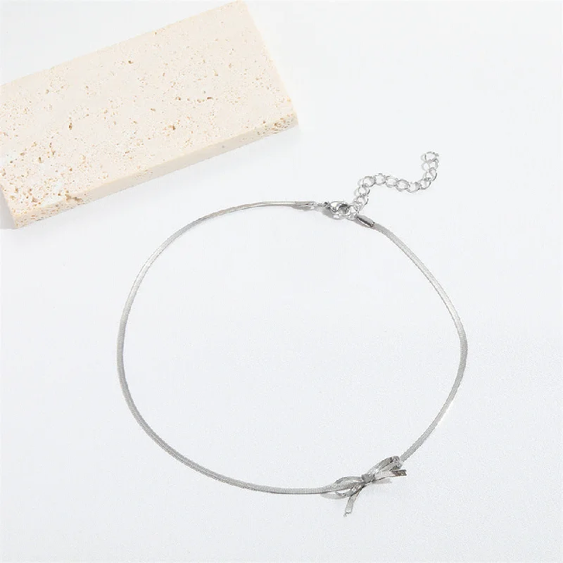 2MM RIBBON NECKLACE (SILVER)