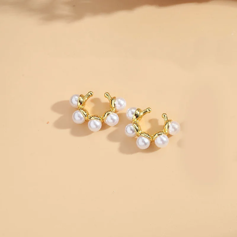 ES2548-1 Large Pearl (Gold)