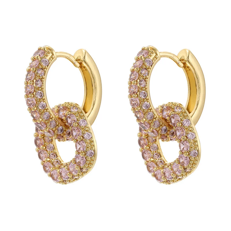 Golden Pink Diamond 1 Pair