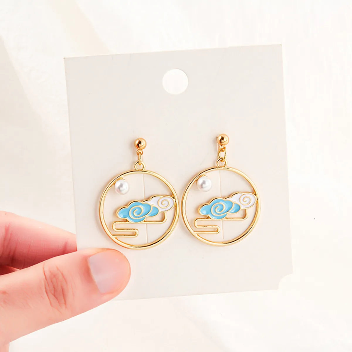 Icon shine earrings -1 Pair Simple Style Classic Style Color Block Alloy Drop Earrings