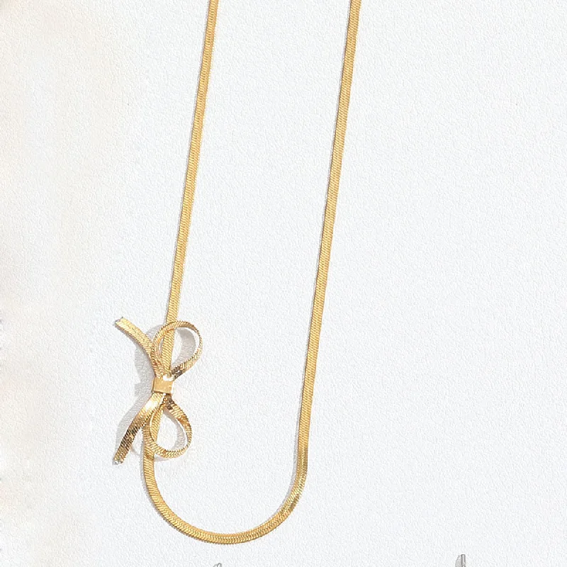 2MM RIBBON NECKLACE (GOLD)