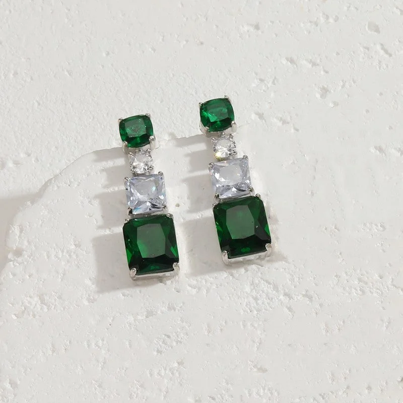 Green Zircon Earrings