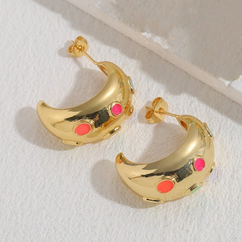 ES2148 C-shaped earrings