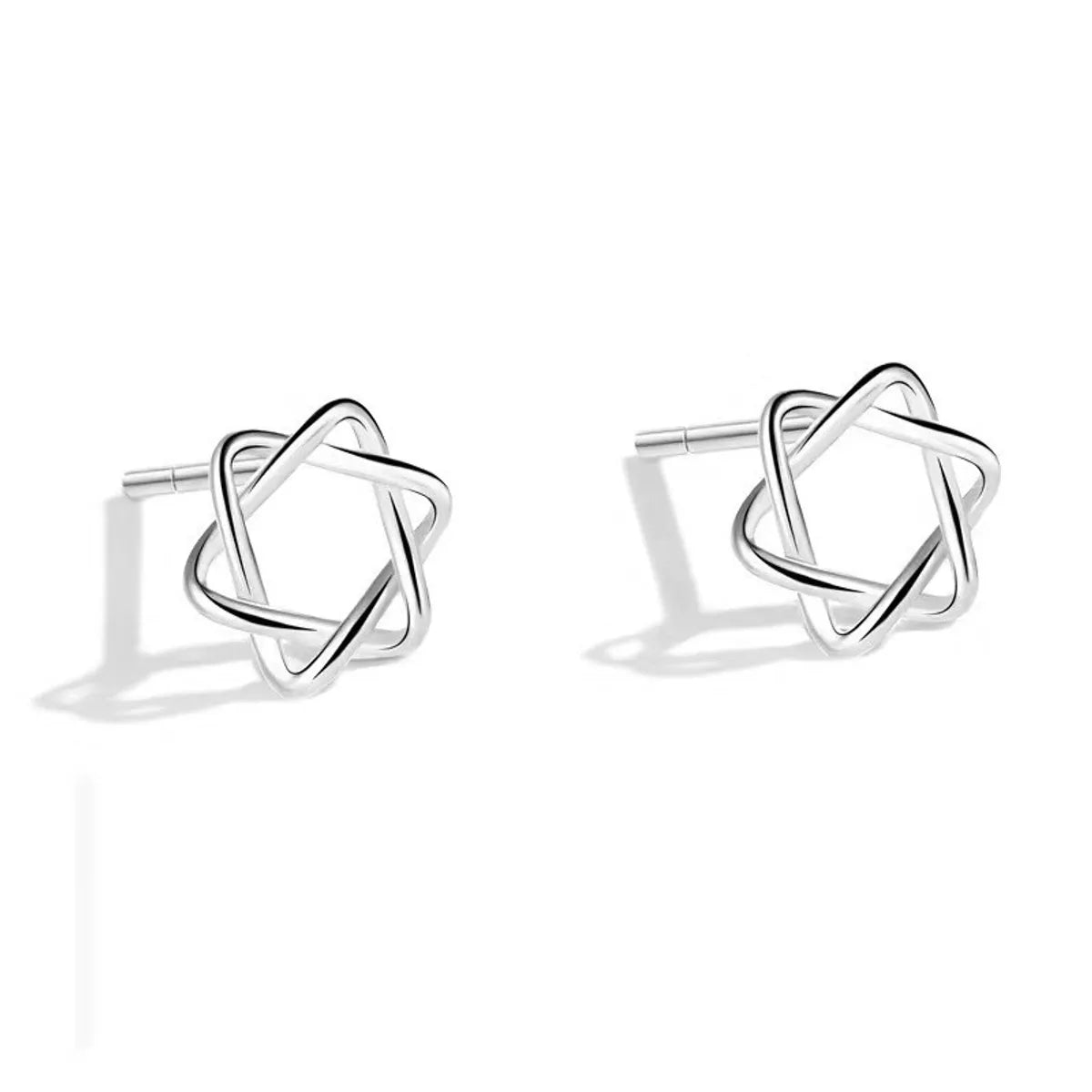 Hollow Hexagram Stud Earrings