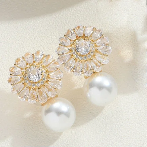 ES2562 Flower Pearl (gold)