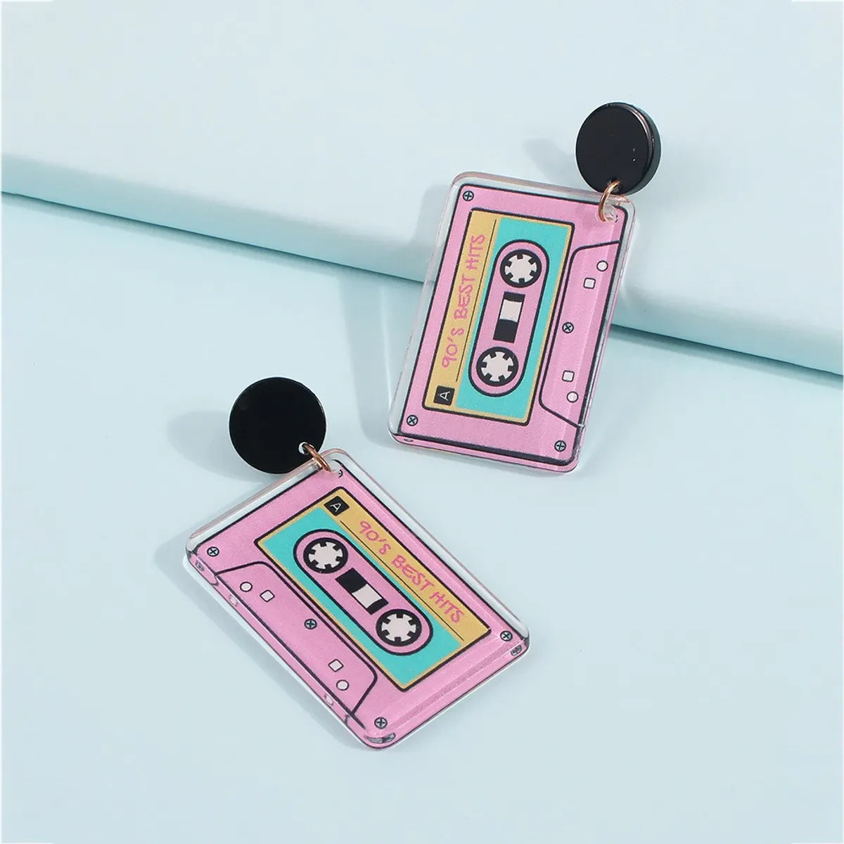 Bold initial earrings -Personality Tape Exaggerated Funny Earrings