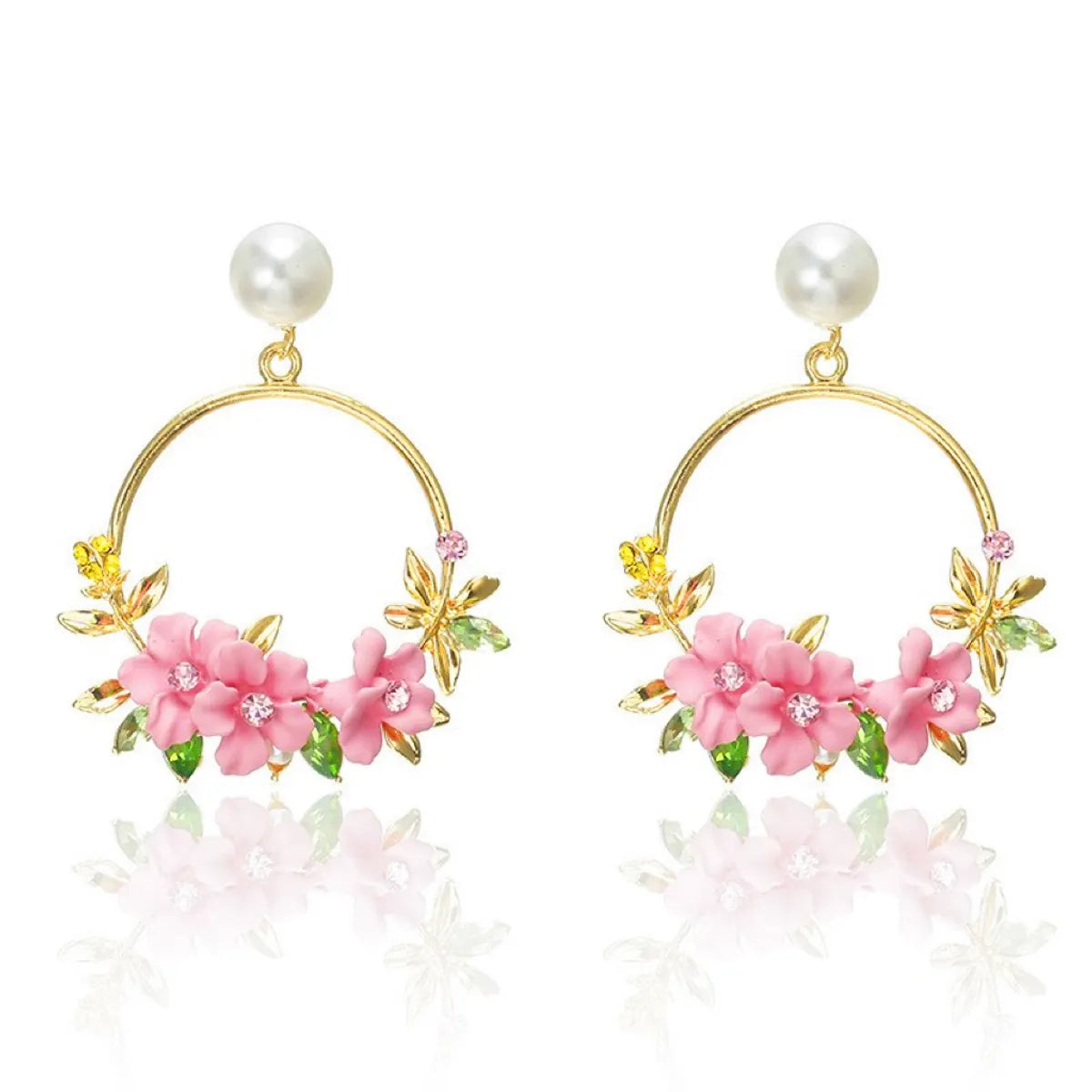 Fresh style earrings -Sweet New Flower Beads Earrings Nhpf147209