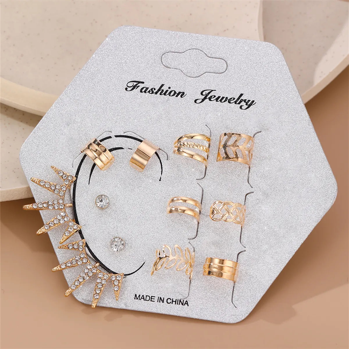 Bright charm earrings -1 Set Ig Style Simple Style Solid Color Irregular Inlay Alloy Artificial Gemstones Artificial Rhinestones Ear Studs